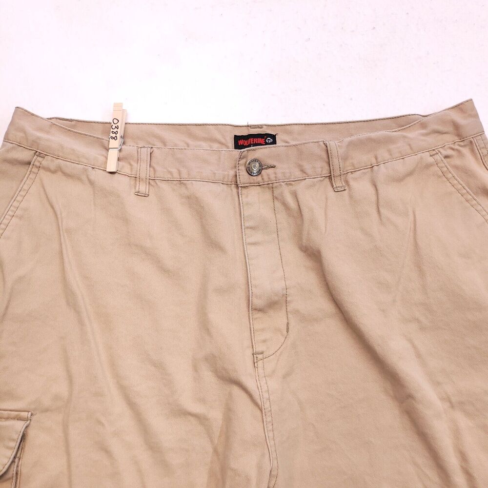 Wolverine Medium Wash Casual Button Cargo Shorts Mens Size 40 Beige